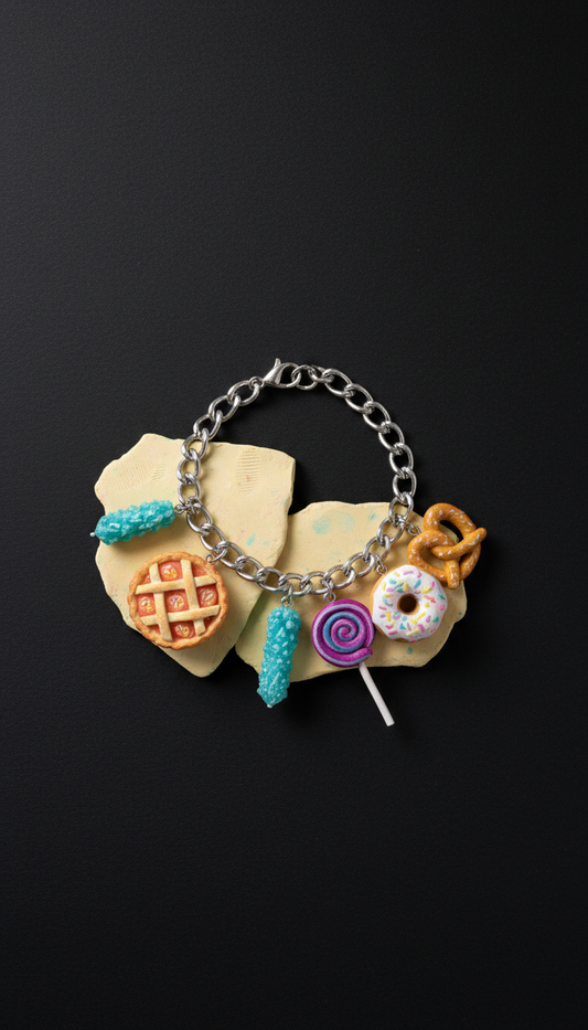 Custom Food Motif Charm Bracelet